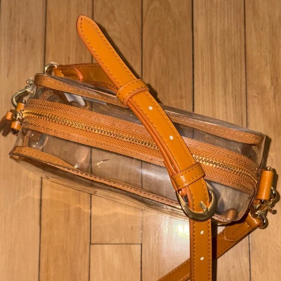 Target Clear Crossbody Bag with Brown Trim - Picture 5 of 5